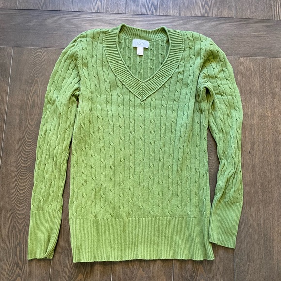 LOFT Sweaters - Loft Green Knit Sweater.  Size XL